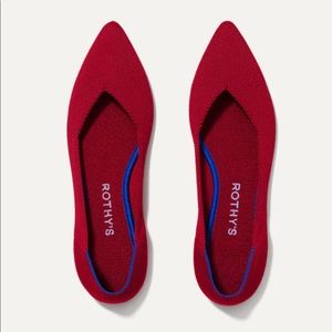 NIB Rothy’s The Point Flat in Chili Red Size 8.5